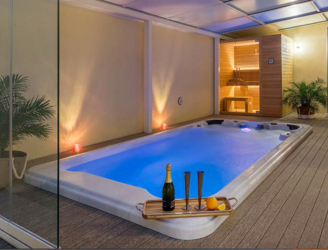 Piscina Nuoto Controcorrente e Idromassaggio SPA Relax 418x220 cm