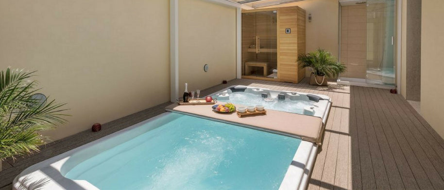 Piscina Nuoto Controcorrente e Idromassaggio SPA Relax 418x220 cm