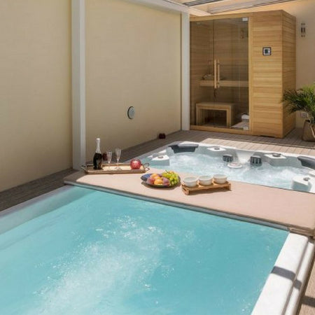 Piscina Nuoto Controcorrente e Idromassaggio SPA Relax 418x220 cm