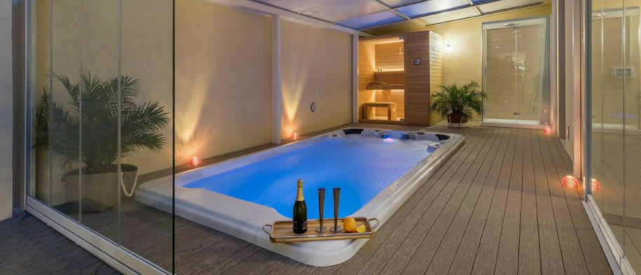 Piscina Nuoto Controcorrente e Idromassaggio SPA Relax 418x220 cm
