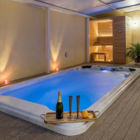 Piscina Nuoto Controcorrente e Idromassaggio SPA Relax 418x220 cm