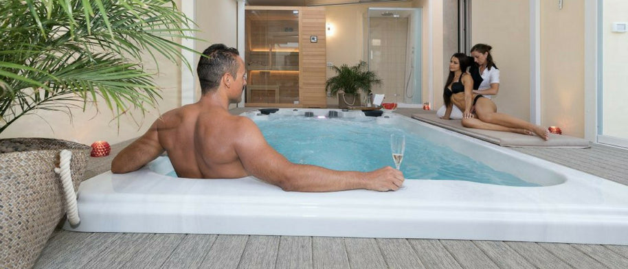 Piscina Nuoto Controcorrente e Idromassaggio SPA Relax 418x220 cm