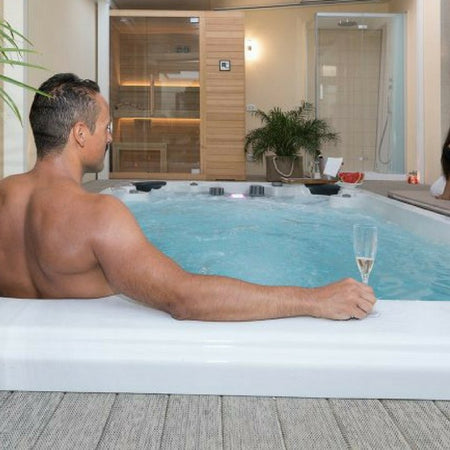 Piscina Nuoto Controcorrente e Idromassaggio SPA Relax 418x220 cm