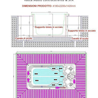 Piscina Nuoto Controcorrente e Idromassaggio SPA Relax 418x220 cm
