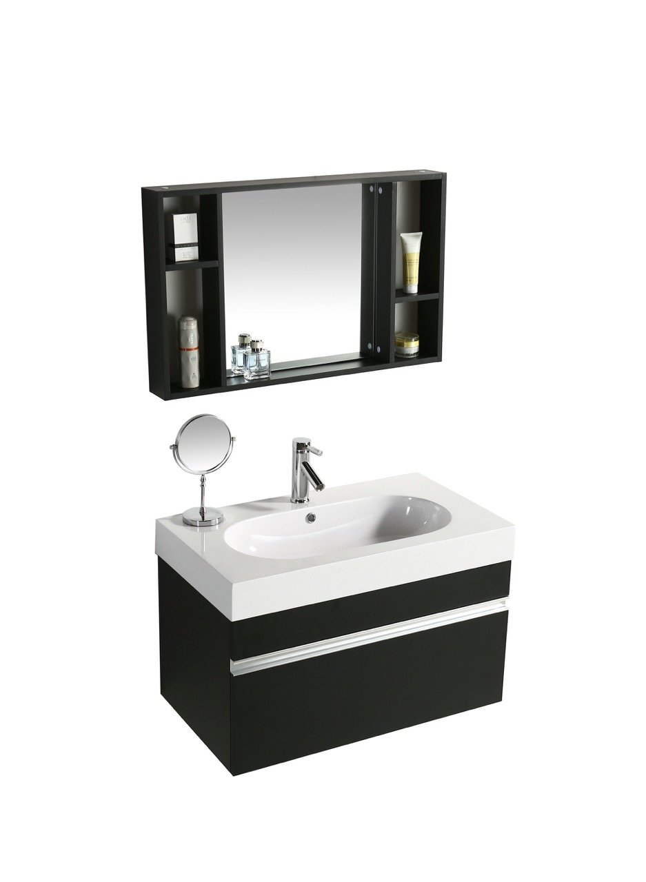 Mobile Arredo Bagno Idea 90 cm Sospeso Moderno Nero