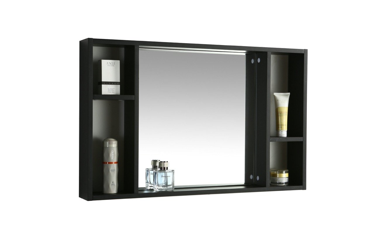 Mobile Arredo Bagno Idea 90 cm Sospeso Moderno Nero