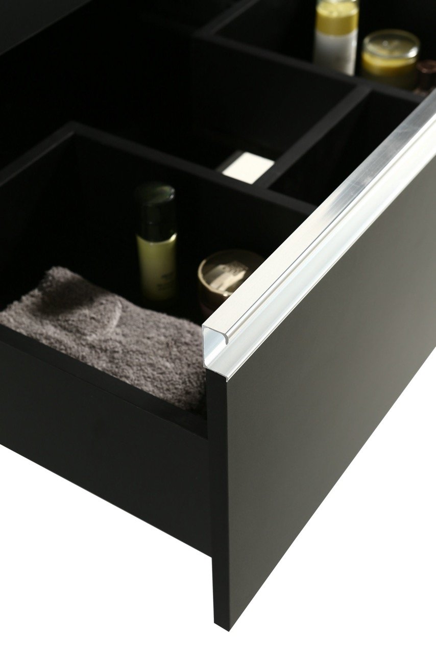 Mobile Arredo Bagno Idea 90 cm Sospeso Moderno Nero