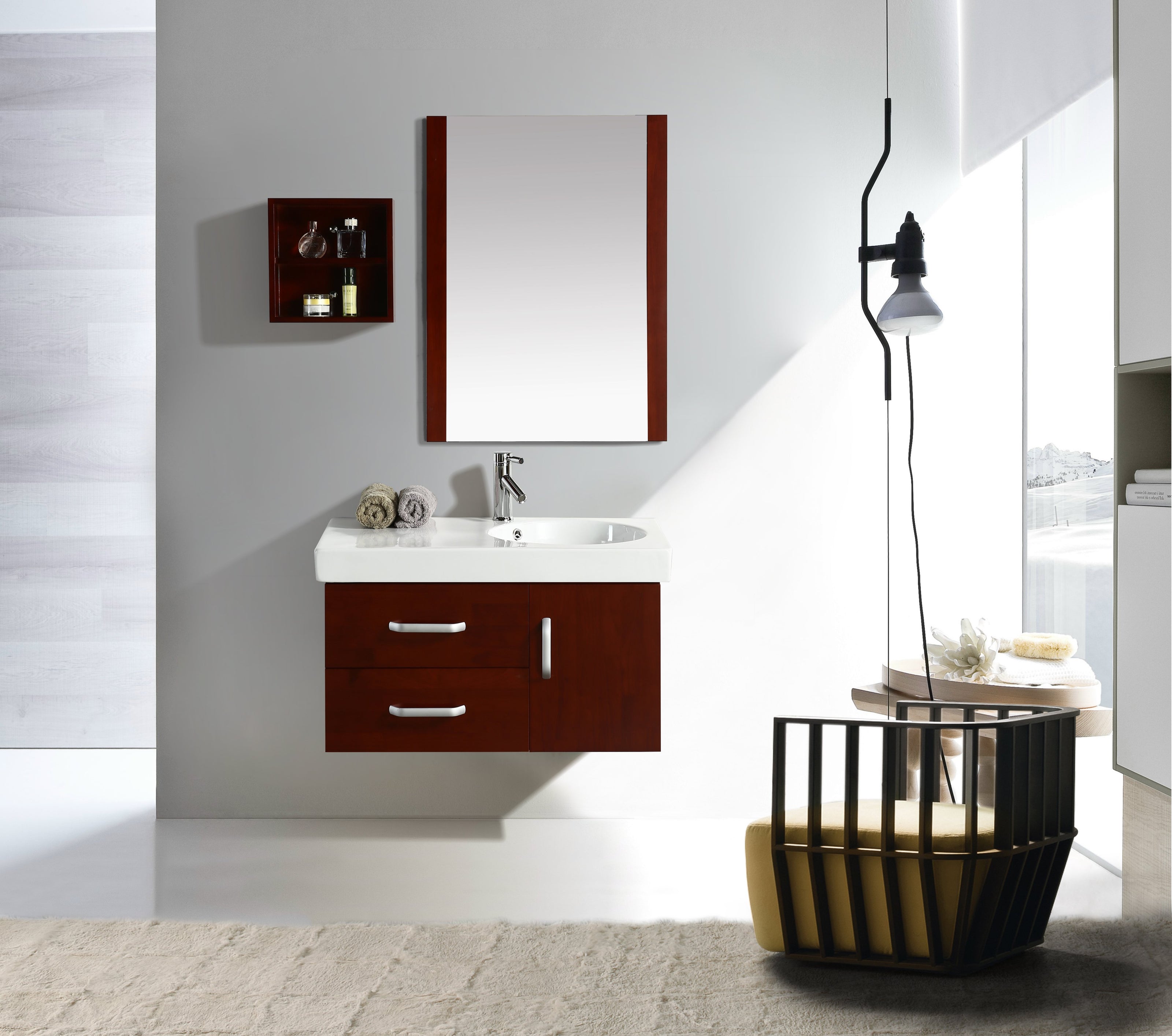 Mobile Arredo Bagno Elisir 82 cm Legno Sospeso Classico