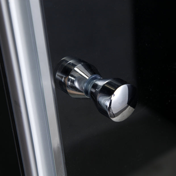 Cabina Doccia Lux Vetri 8mm Telaio Inox 70x90cm Destro