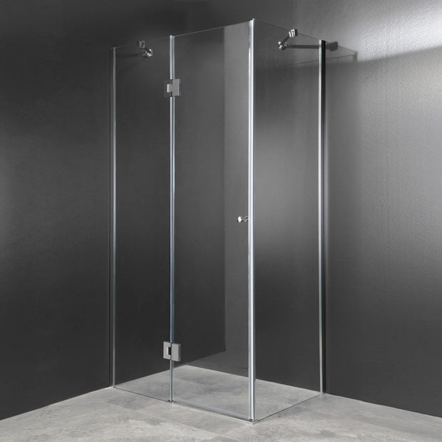 Cabina Doccia Lux Vetri 8mm Telaio Inox 70x100 Sinistro