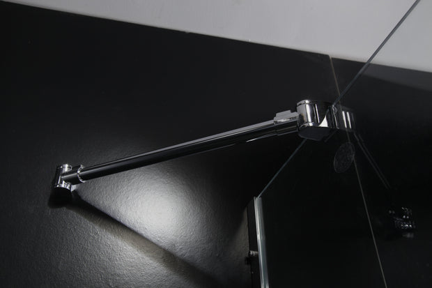 Cabina Doccia Lux Vetri 8mm Telaio Inox 70x100 Sinistro