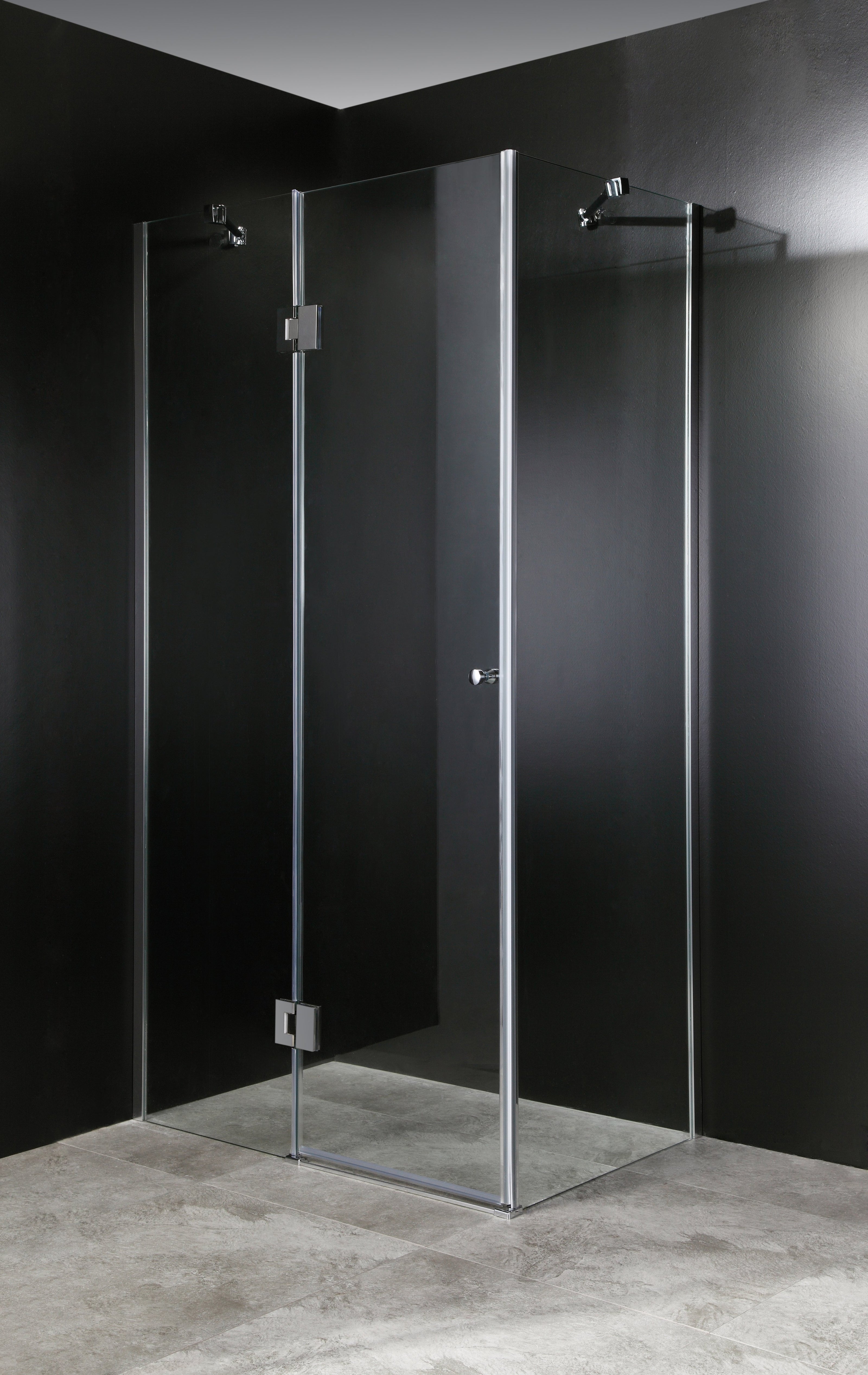 Cabina Doccia Lux Vetri 8mm Telaio Inox 70x100cm Sinistro