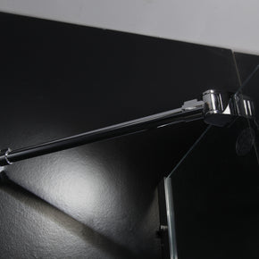 Cabina Doccia Lux Vetri 8mm Telaio Inox 70x110 Sinistro