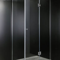 Cabina Doccia Lux Vetri 8mm Telaio Inox 80x110cm Destro