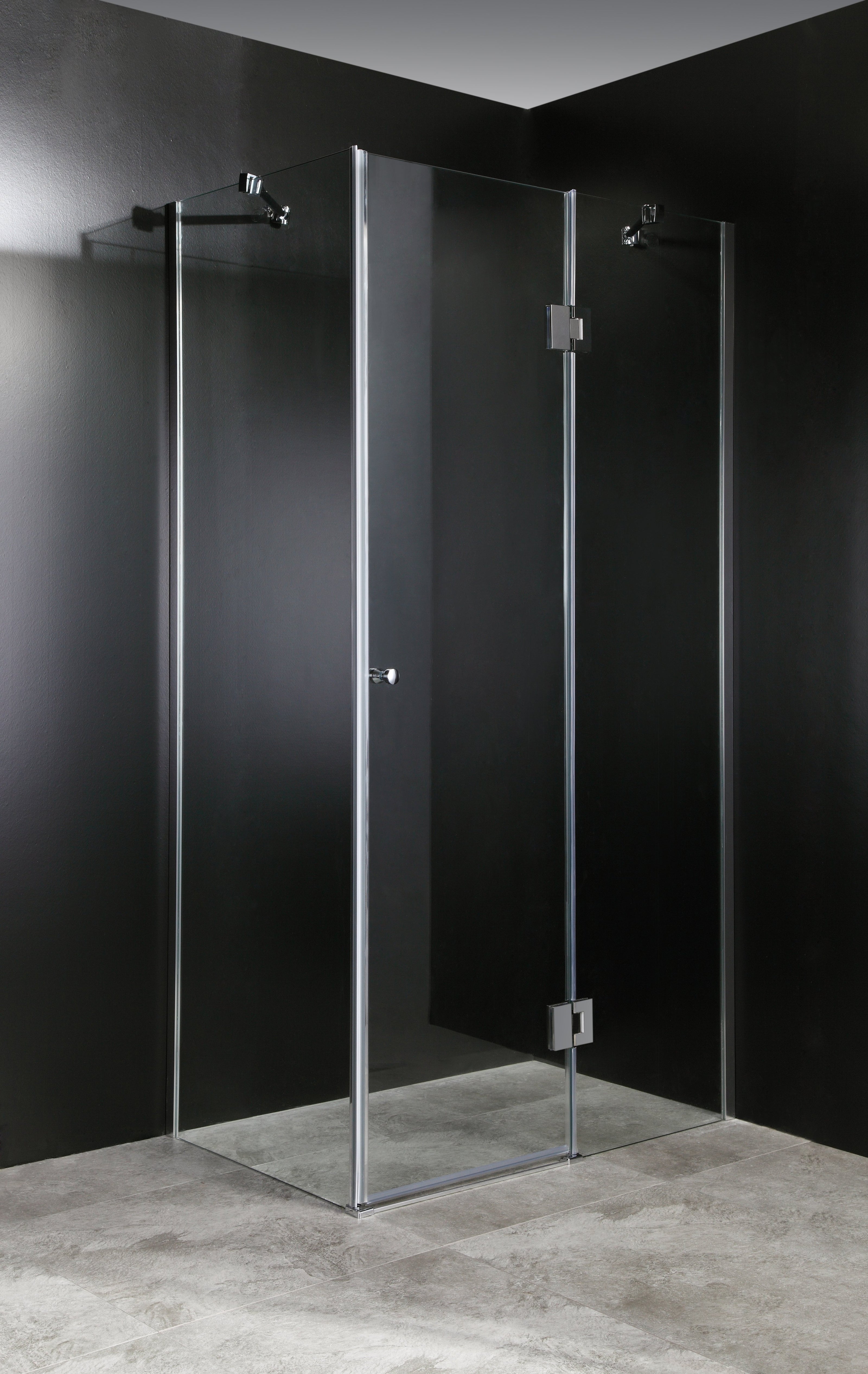 Cabina Doccia Lux Vetri 8mm Telaio Inox 80x110cm Destro