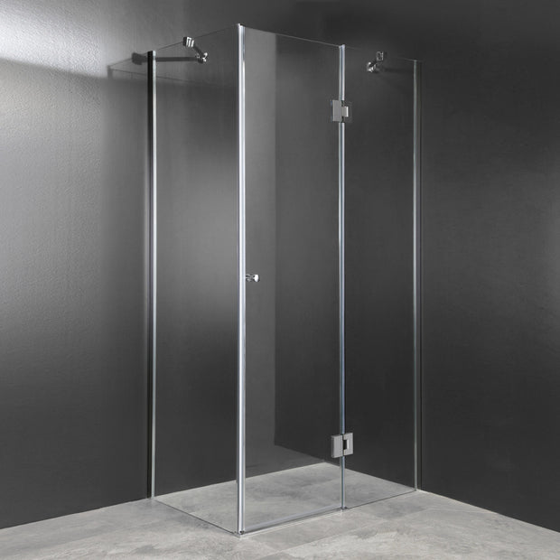 Cabina Doccia Lux Vetri 8mm Telaio Inox 80x120cm Destro