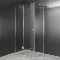 Cabina Doccia Lux Vetri 8mm Telaio Inox 80x90 Sinistro