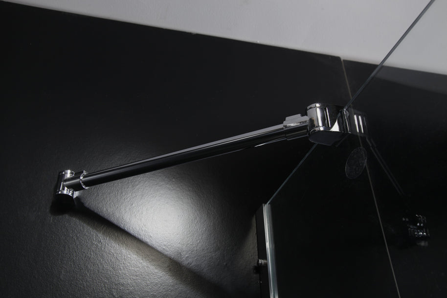 Cabina Doccia Lux Vetri 8mm Telaio Inox 80x90 Sinistro
