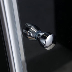 Cabina Doccia Lux Vetri 8mm Telaio Inox 80x90 Sinistro