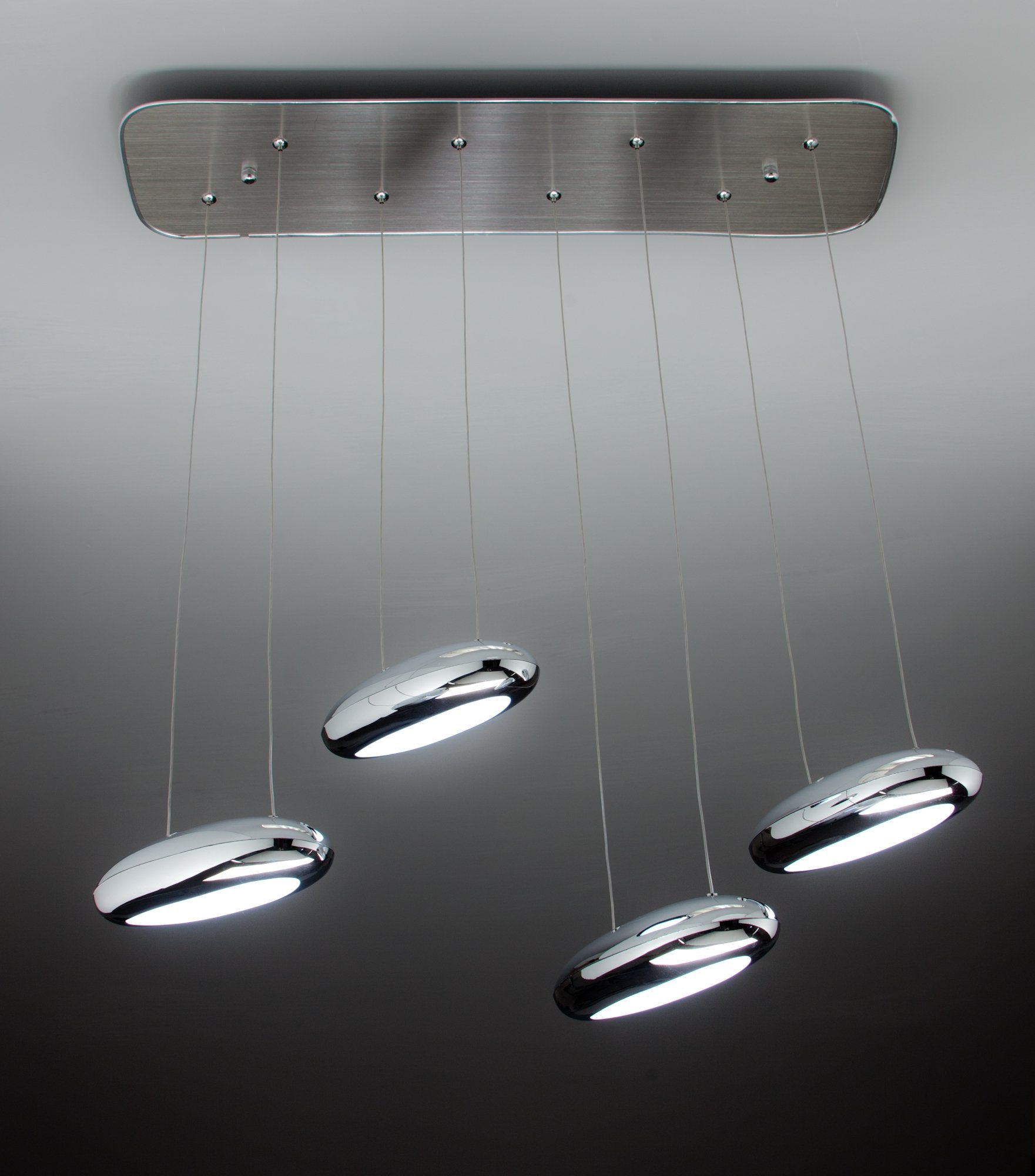 Lampadario a Led Drop Design 4B Luce Fredda Soggiorno Moderno