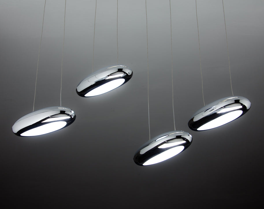 Lampadario a Led Drop Design 4B Luce Fredda Soggiorno Moderno