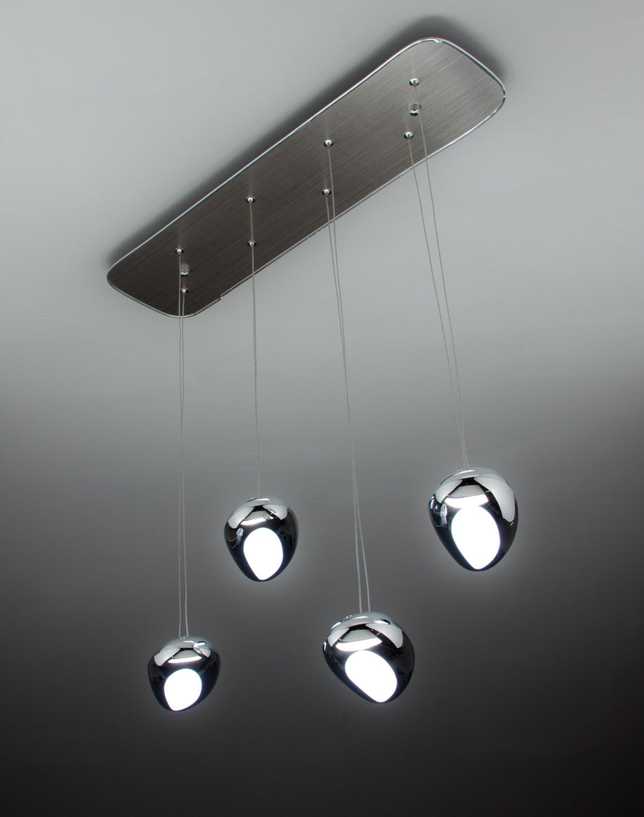 Lampadario a Led Drop Design 4B Luce Fredda Soggiorno Moderno