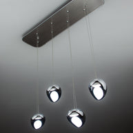 Lampadario a Led Drop Design 4B Luce Fredda Soggiorno Moderno