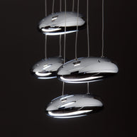 Lampadario a Led Drop Design 4B Luce Fredda Soggiorno Moderno