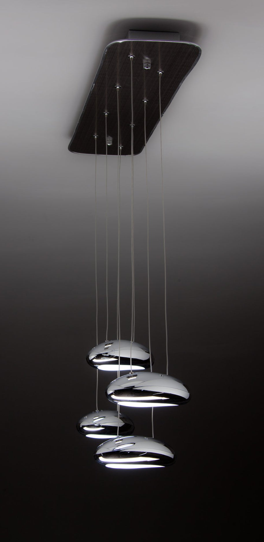 Lampadario a Led Drop Design 4B Luce Fredda Soggiorno Moderno
