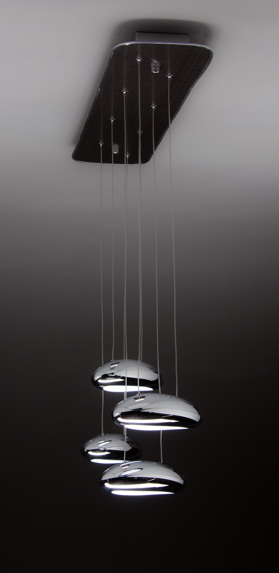 Lampadario a Led Drop Design 4B Luce Fredda Soggiorno Moderno
