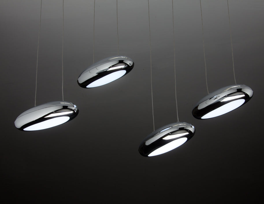 Lampadario a Led Drop Design 4B Luce Fredda Soggiorno Moderno