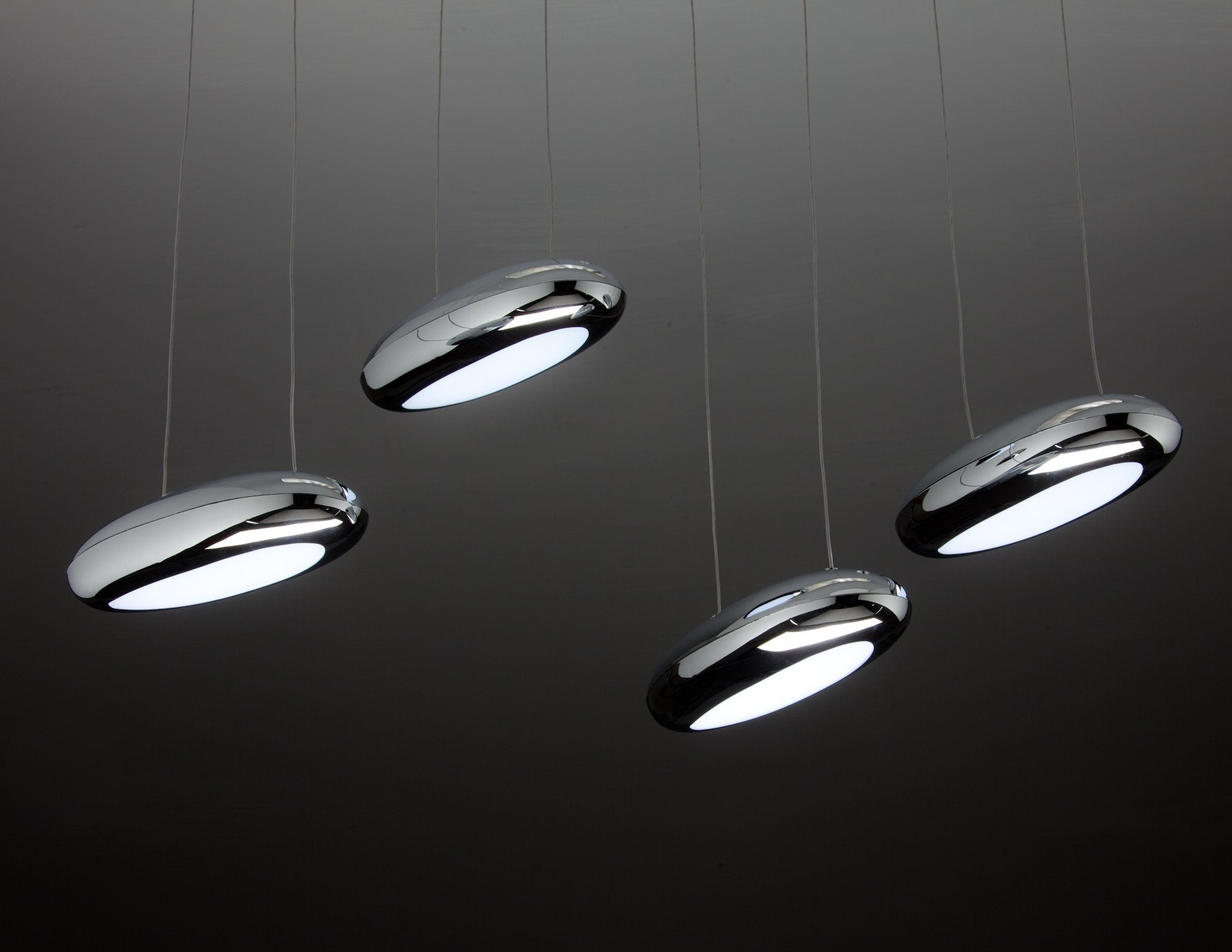 Lampadario a Led Drop Design 4B Luce Fredda Soggiorno Moderno