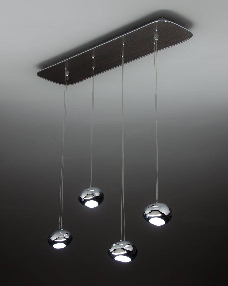 Lampadario a Led Drop Design 4B Luce Fredda Soggiorno Moderno