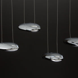 Lampadario a Led Drop Design 4B Luce Fredda Soggiorno Moderno