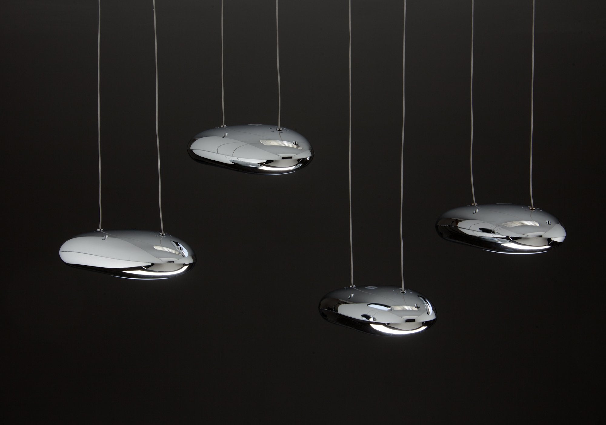 Lampadario a Led Drop Design 4B Luce Fredda Soggiorno Moderno
