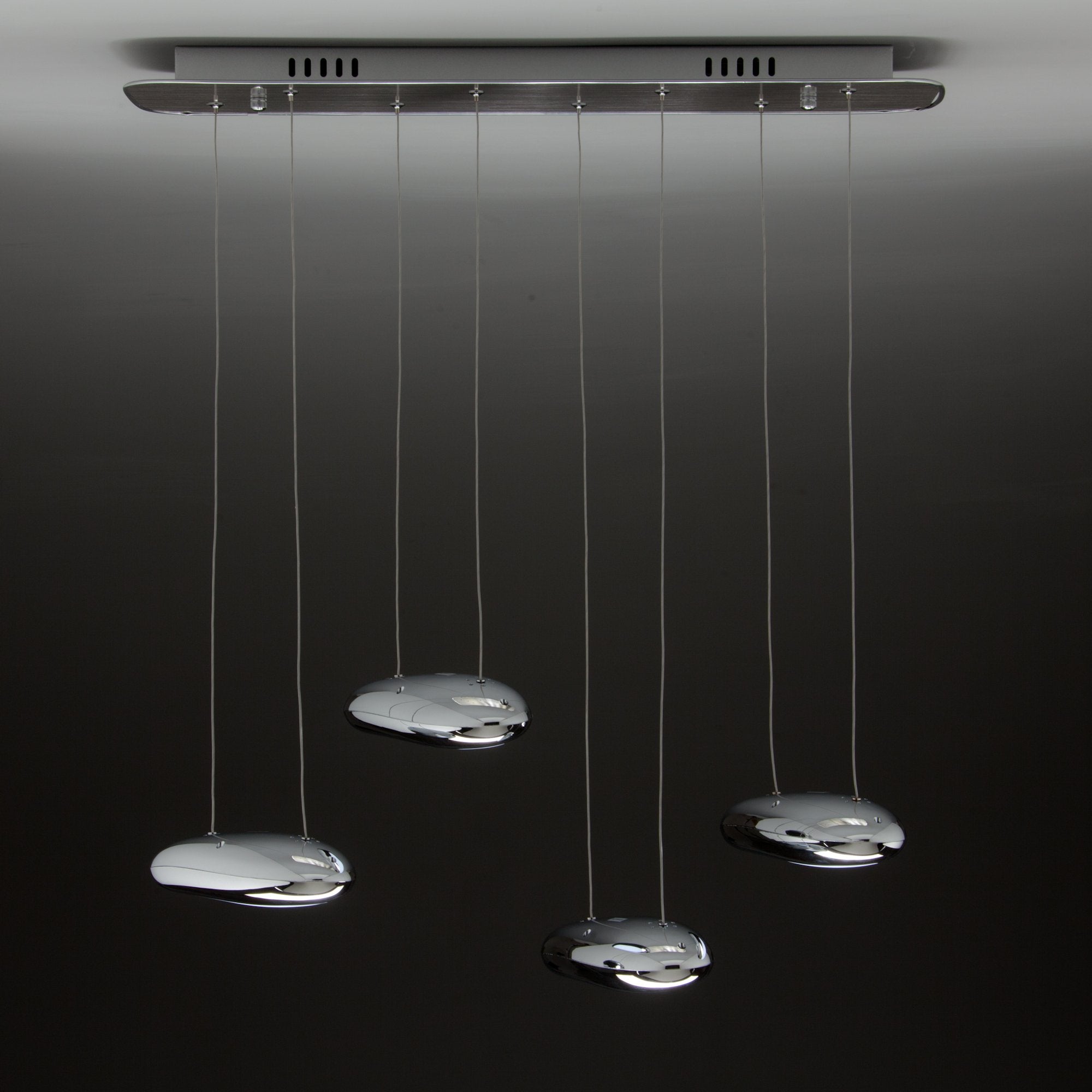 Lampadario a Led Drop Design 4B Luce Fredda Soggiorno Moderno