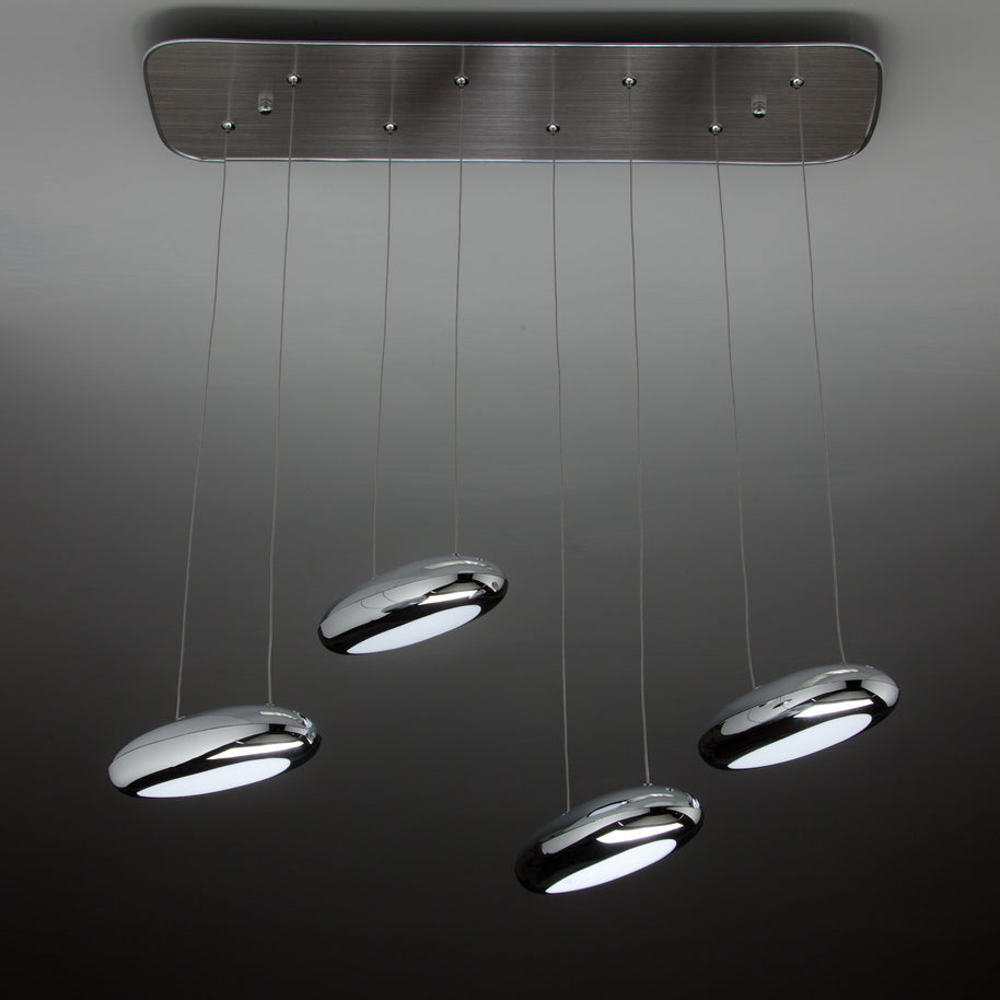 Lampadario a Led Drop Design 4B Luce Fredda Soggiorno Moderno