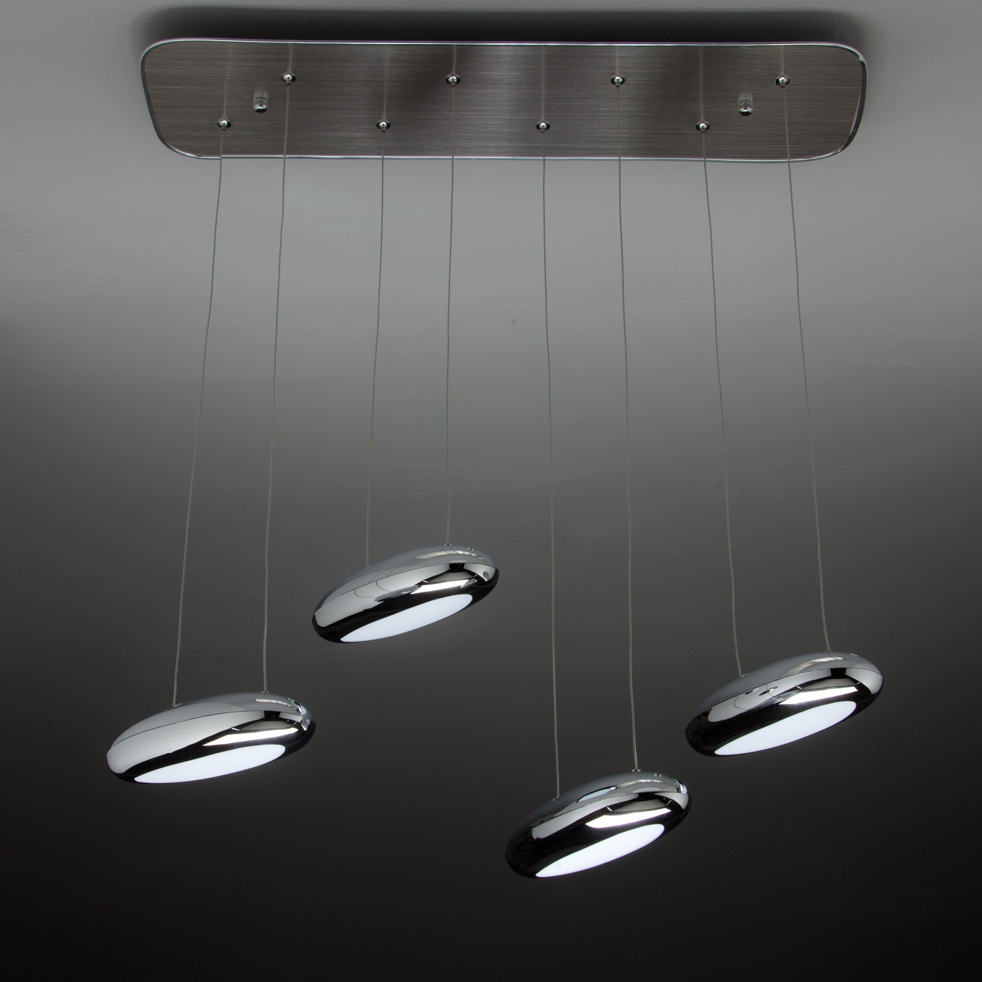 Lampadario a Led Drop Design 4B Luce Fredda Soggiorno Moderno