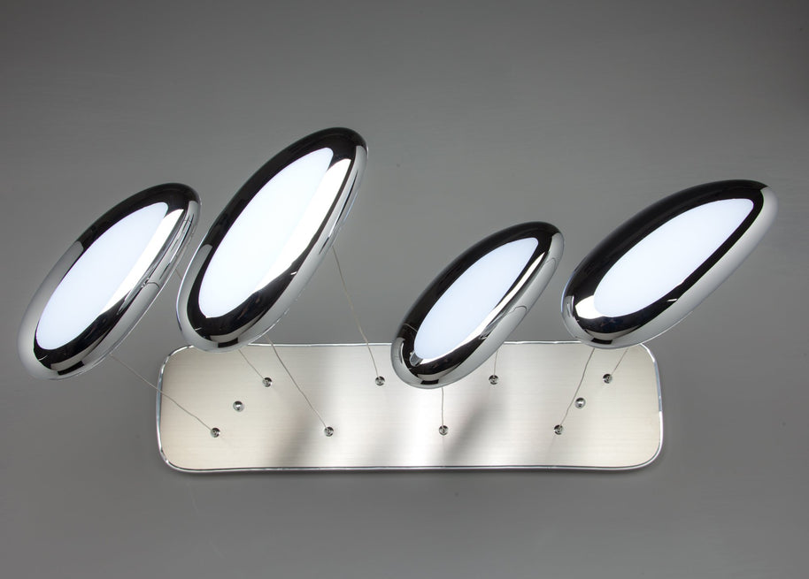 Lampadario a Led Drop Design 4B Luce Fredda Soggiorno Moderno