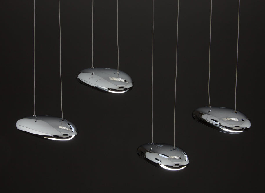 Lampadario a Led Drop Design 4B Luce Fredda Soggiorno Moderno