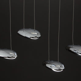 Lampadario a Led Drop Design 4B Luce Fredda Soggiorno Moderno