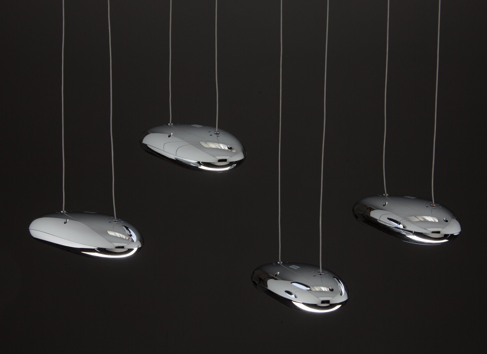 Lampadario a Led Drop Design 4B Luce Fredda Soggiorno Moderno