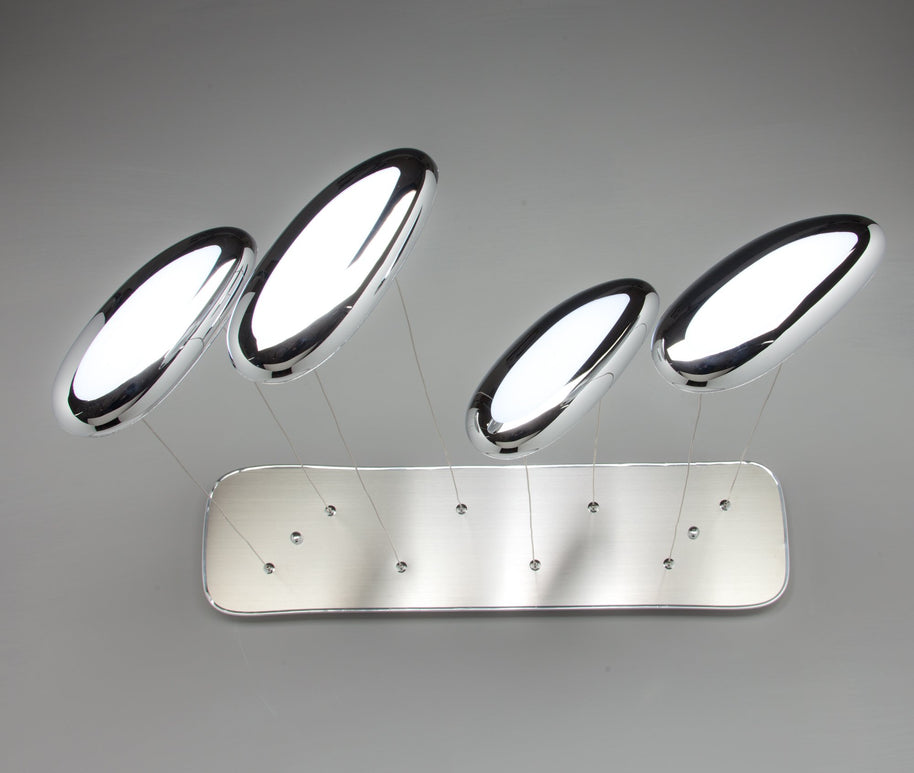 Lampadario a Led Drop Design 4B Luce Fredda Soggiorno Moderno