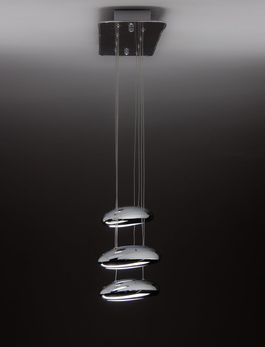 Lampadario a Led Drop Design 4B Luce Fredda Soggiorno Moderno