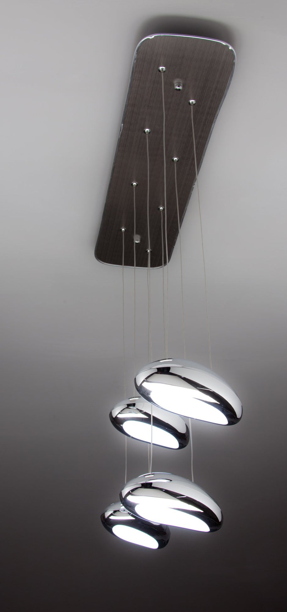 Lampadario a Led Drop Design 4B Luce Fredda Soggiorno Moderno