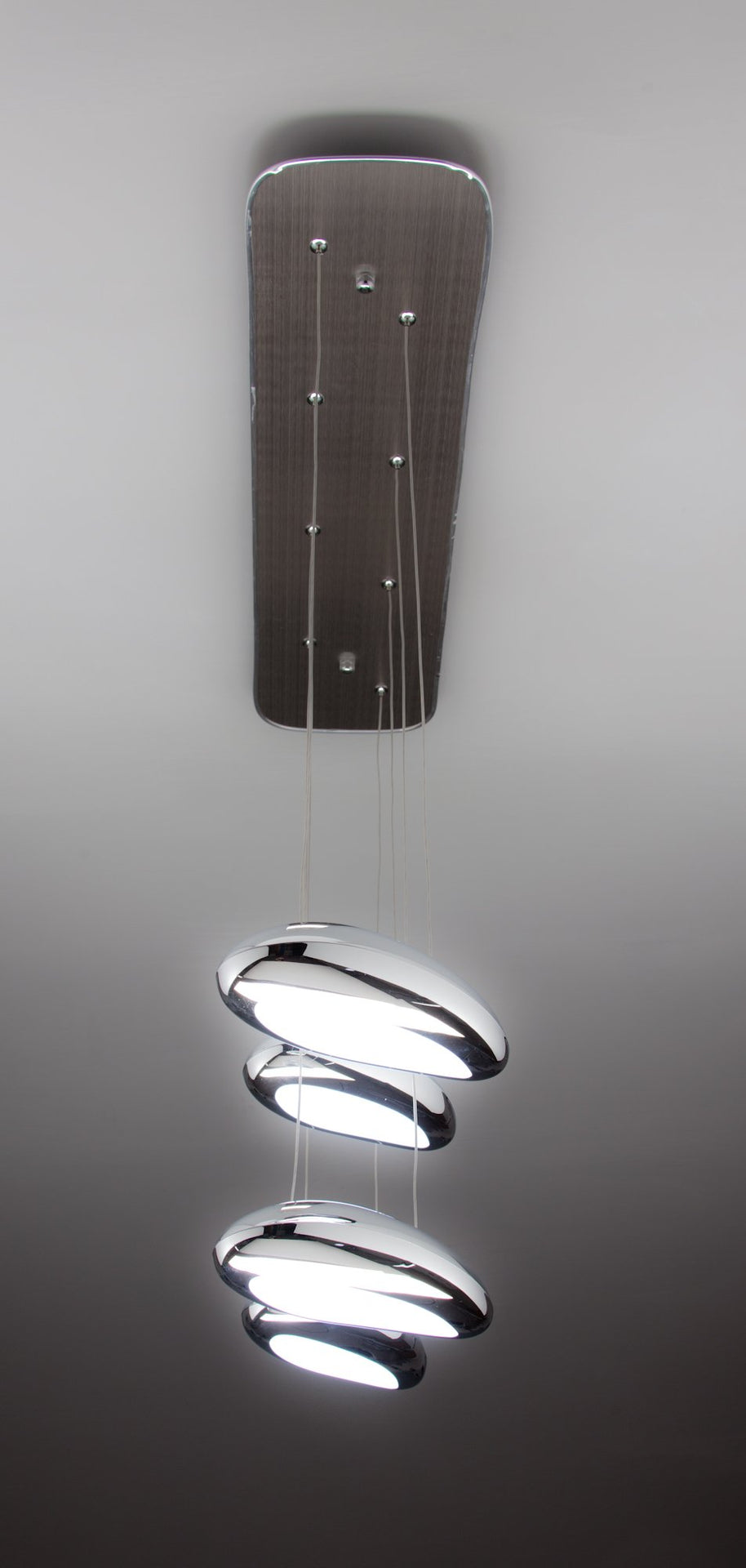 Lampadario a Led Drop Design 4B Luce Fredda Soggiorno Moderno