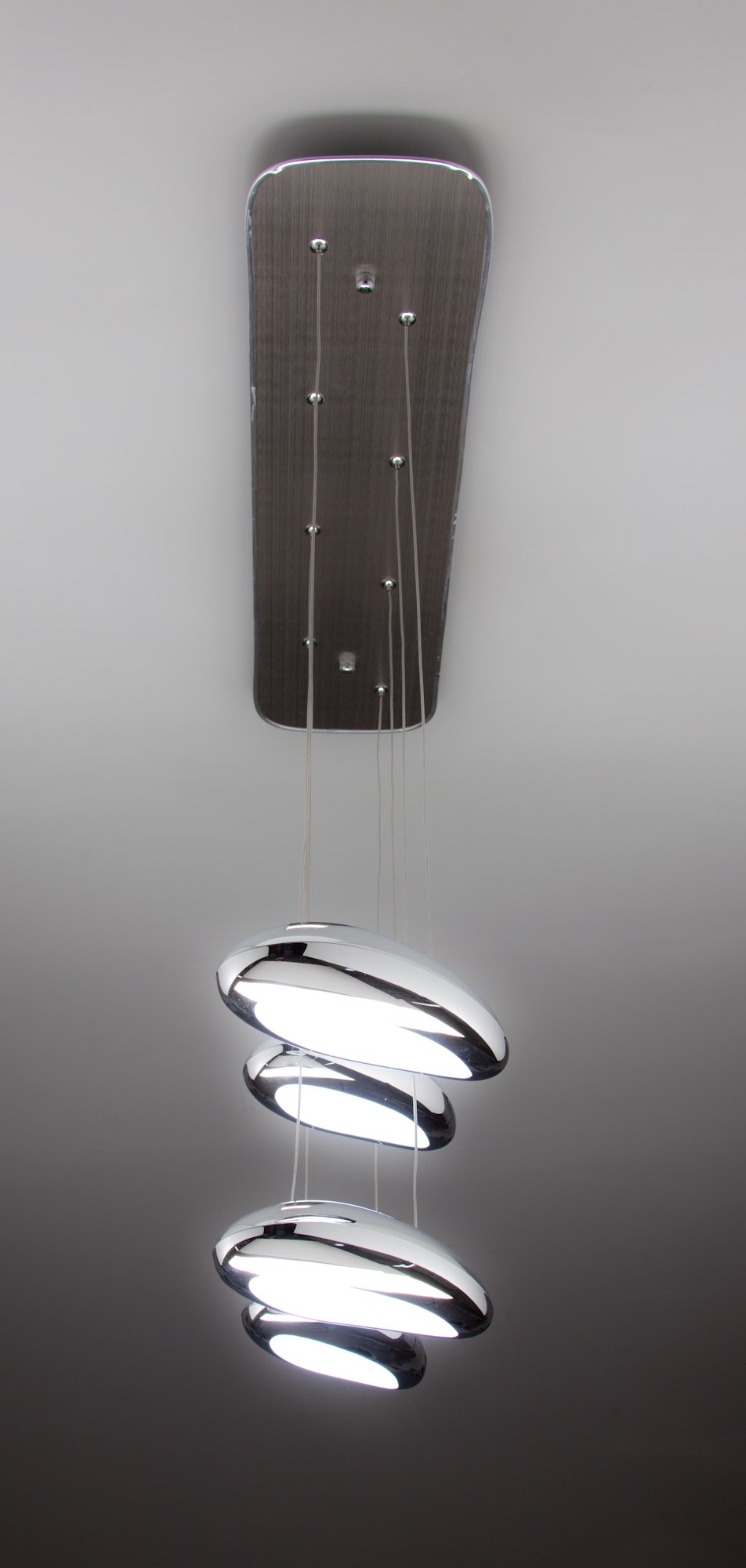 Lampadario a Led Drop Design 4B Luce Fredda Soggiorno Moderno