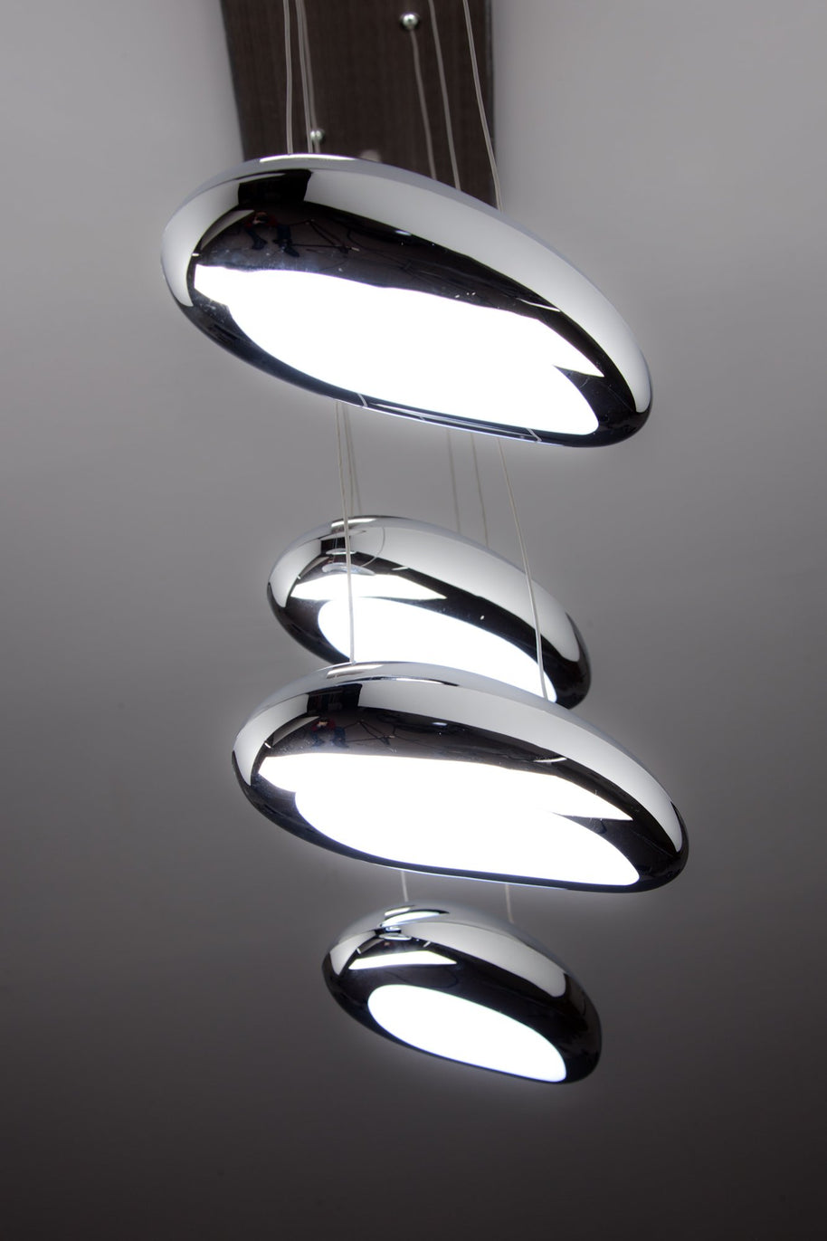 Lampadario a Led Drop Design 4B Luce Fredda Soggiorno Moderno
