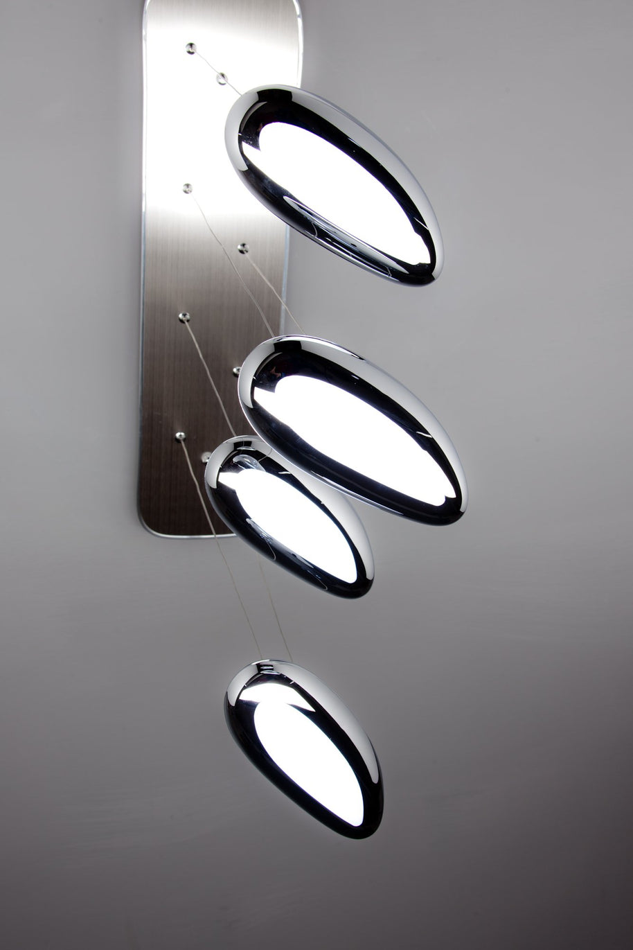 Lampadario a Led Drop Design 4B Luce Fredda Soggiorno Moderno