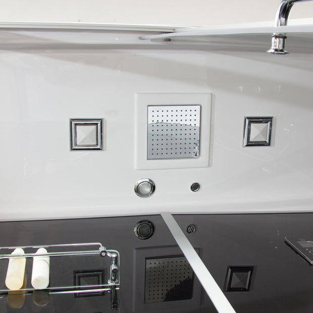 Box Doccia Black Air 70x130 Sinistra Idromassaggio Multifunzione